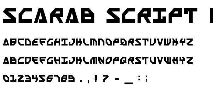 Scarab Script Bold font